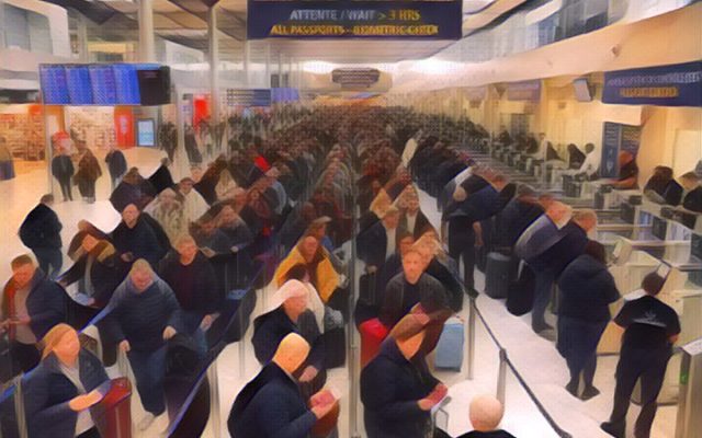Новая система контроля границ вызвала огромные очереди в Европе