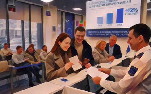Россияне в 2026 году стали на 12% чаще получать шенген